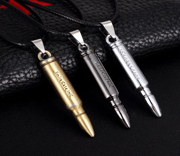 cool engraved letters man039s stainless steel bullet pendant necklaces rock punk style bronze chain personality me9244032, Silver
cool engraved letters man039s stainless steel bullet pendant necklaces rock punk style bronze chain personality me9244032, Silver