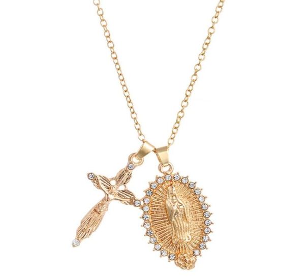 fashion catholic jesus crucifix cross virgin mary pendant necklace religion faith clavicle necklace1466608, Silver
fashion catholic jesus crucifix cross virgin mary pendant necklace religion faith clavicle necklace1466608, Silver