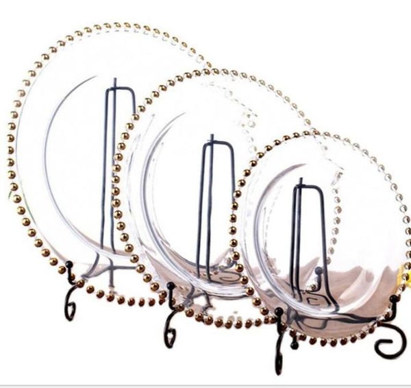 wedding apparel 13 inch round clear silvergold glass beaded charger pates glass plate for table decoration6707088, White
wedding apparel 13 inch round clear silvergold glass beaded charger pates glass plate for table decoration6707088, White