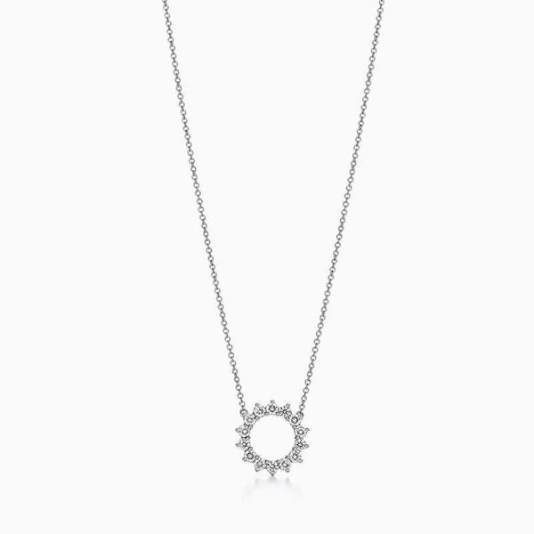 high version tiffay 925 silver classic circle zircon pendant plated rose gold necklace fashion commuter versatile women's jewelry, Black
high version tiffay 925 silver classic circle zircon pendant plated rose gold necklace fashion commuter versatile women's jewelry, Black