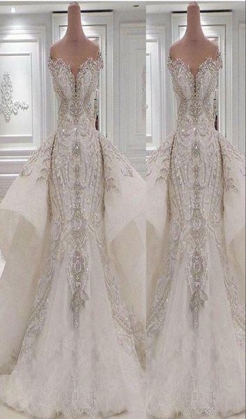 2023 crystal luxury mermaid wedding dresses bridal gowns with overskirts off shoulder lace ruched sparkle rhinstone dubai vestidos2165191, White
2023 crystal luxury mermaid wedding dresses bridal gowns with overskirts off shoulder lace ruched sparkle rhinstone dubai vestidos2165191, White