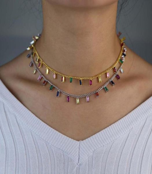chokers fashion gold necklace for women charming colorful stone chain handmade baguette rainbow cz party jewelry whole2345288, Golden;silver
chokers fashion gold necklace for women charming colorful stone chain handmade baguette rainbow cz party jewelry whole2345288, Golden;silver