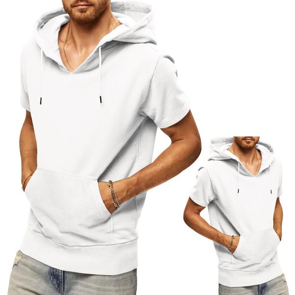 summer men's hoodies short sleeve vest sports casual europe and america sleeveless hooded loose male sweatshirts, Black
summer men's hoodies short sleeve vest sports casual europe and america sleeveless hooded loose male sweatshirts, Black