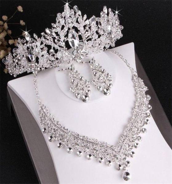 bride wedding crown necklace earrings threepiece set designer white crystal jewelry set handmade fine craft headpieces6355138, Silver
bride wedding crown necklace earrings threepiece set designer white crystal jewelry set handmade fine craft headpieces6355138, Silver