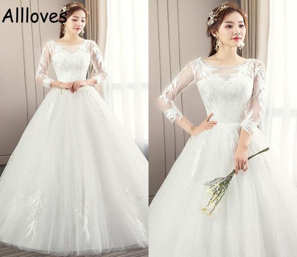 modest chinese wedding gowns with long sleeves scoop neck lace appliqued bridal dress floor length puffy skirt princess vestidos d6783765, White
modest chinese wedding gowns with long sleeves scoop neck lace appliqued bridal dress floor length puffy skirt princess vestidos d6783765, White