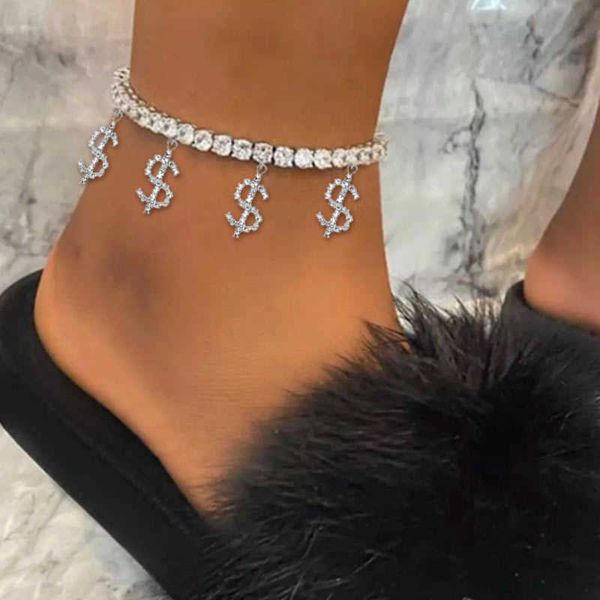 bling rhinestone novelty dollar sign pendant anklet women gold silver color crystal tennis chain anklets beach barefoot jewelry 230719, Red;blue
bling rhinestone novelty dollar sign pendant anklet women gold silver color crystal tennis chain anklets beach barefoot jewelry 230719, Red;blue