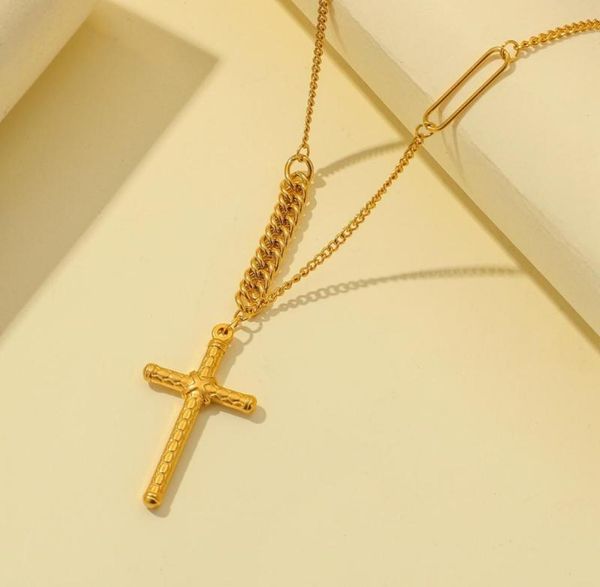 pendant necklaces 18k gold men chain stainless steel jesus cross big necklace for women metal short choker collar gift bag packagi6339799, Silver
pendant necklaces 18k gold men chain stainless steel jesus cross big necklace for women metal short choker collar gift bag packagi6339799, Silver