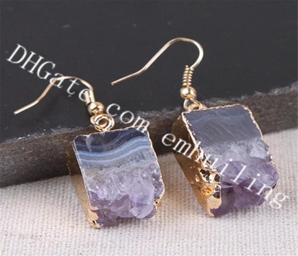 10pairs rectangular drop amethyst stalactite slice earrings raw crystal geode stone earrings gold plated purple druzy drusy earrin6931363, Silver
10pairs rectangular drop amethyst stalactite slice earrings raw crystal geode stone earrings gold plated purple druzy drusy earrin6931363, Silver