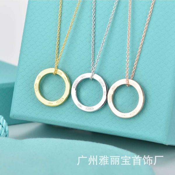original new high version tiffayffay classic 1837 single ring necklace women's sterling silver plated 18k real gold simple fashion refi, Black
original new high version tiffayffay classic 1837 single ring necklace women's sterling silver plated 18k real gold simple fashion refi, Black