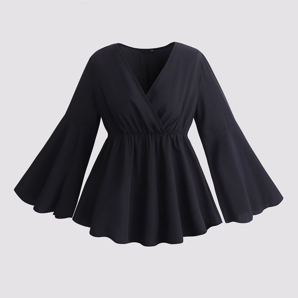 women's plus size t-shirt plus size 4xl black blouses women's autumn flare sleeve peplum v neck oversized t shirts elegant casual
women's plus size t-shirt plus size 4xl black blouses women's autumn flare sleeve peplum v neck oversized t shirts elegant casual
