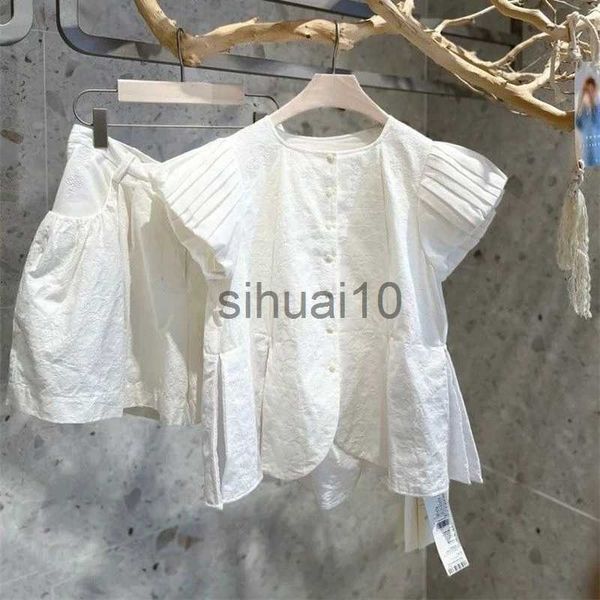 women's two piece pants casual pleated flying sleeve shirts women white ruffles summer women blouse loose wide leg black shorts sets 20
women's two piece pants casual pleated flying sleeve shirts women white ruffles summer women blouse loose wide leg black shorts sets 20