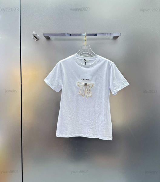 women designer t-shirt girl tees diamond letter printing t shirt size s-l bow decoration short sleeve, White
women designer t-shirt girl tees diamond letter printing t shirt size s-l bow decoration short sleeve, White