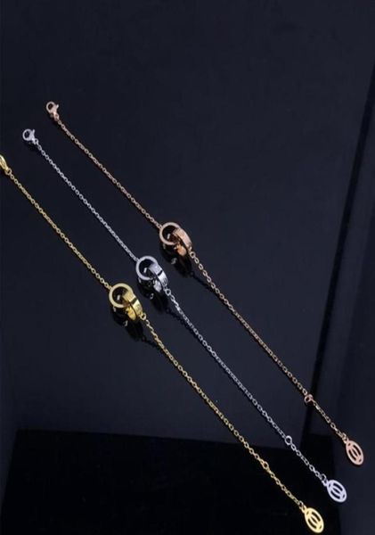 high edition titanium steel charm bracelets love bracelets women designer jewelry classic design double loop crossed243e3141167, Golden;silver
high edition titanium steel charm bracelets love bracelets women designer jewelry classic design double loop crossed243e3141167, Golden;silver