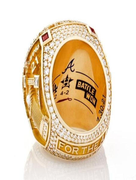 6 player name soler man albies 2021 2022 world series baseball braves team championship ring with wooden display box souvenir 3395624, Golden;silver
6 player name soler man albies 2021 2022 world series baseball braves team championship ring with wooden display box souvenir 3395624, Golden;silver