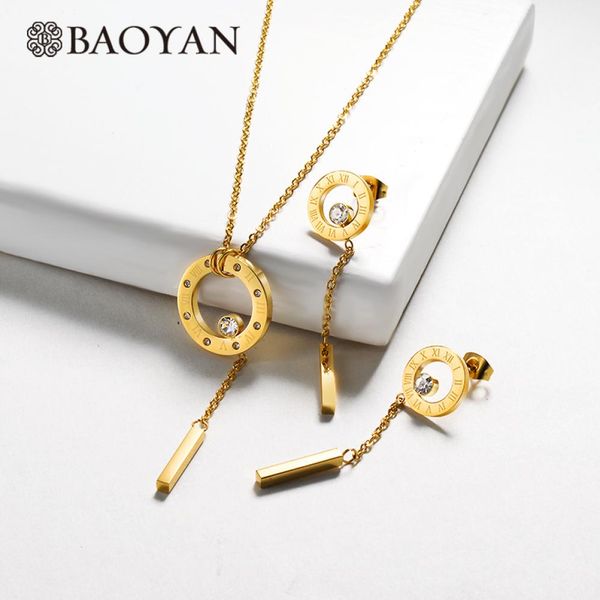 baoyan zirconia bride jewelry set fashion roman numerals stainless steel jewelry sets gold silver wedding jewelry sets for women9147942
baoyan zirconia bride jewelry set fashion roman numerals stainless steel jewelry sets gold silver wedding jewelry sets for women9147942