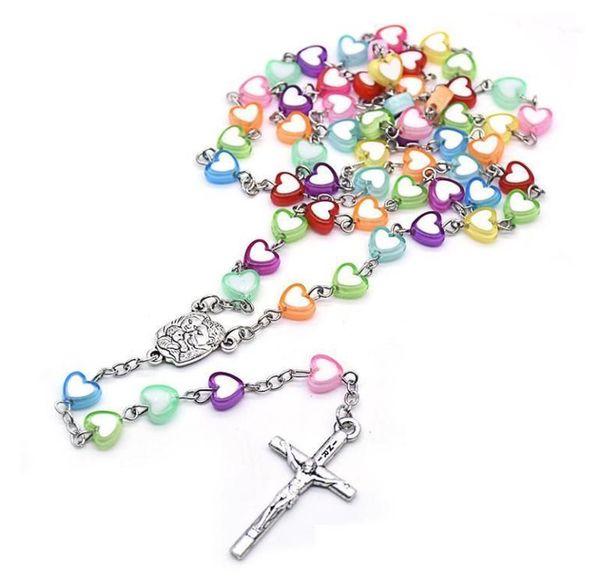 pendant necklaces religious colorful love heart rosary bead necklace children039s cross handmade lucky praying blessing jewelry7697352, Silver
pendant necklaces religious colorful love heart rosary bead necklace children039s cross handmade lucky praying blessing jewelry7697352, Silver