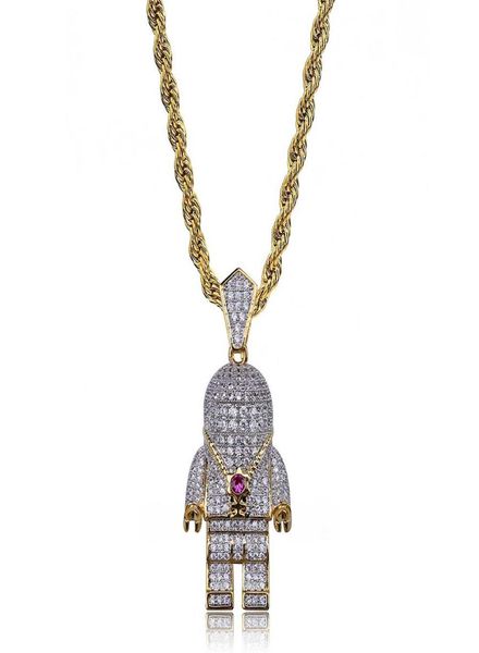 hip hop street gold silver color plated spaceman necklace micro pave zircon iced out astronaut pendant necklace for men9631217
hip hop street gold silver color plated spaceman necklace micro pave zircon iced out astronaut pendant necklace for men9631217