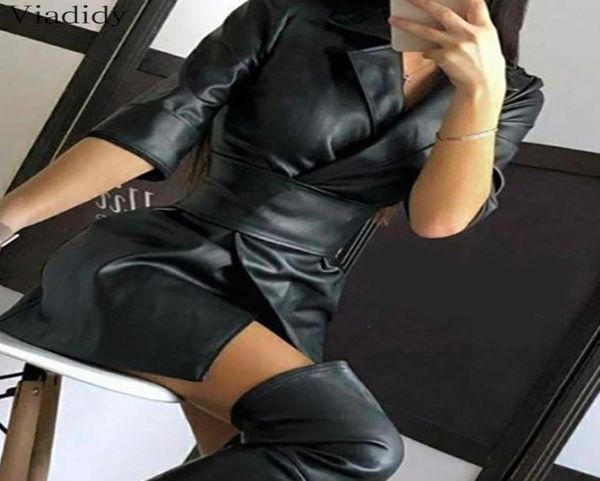 casual dresses pu leather blazer dress women turndown collars with belt office lady outfits1563694, Black;gray
casual dresses pu leather blazer dress women turndown collars with belt office lady outfits1563694, Black;gray
