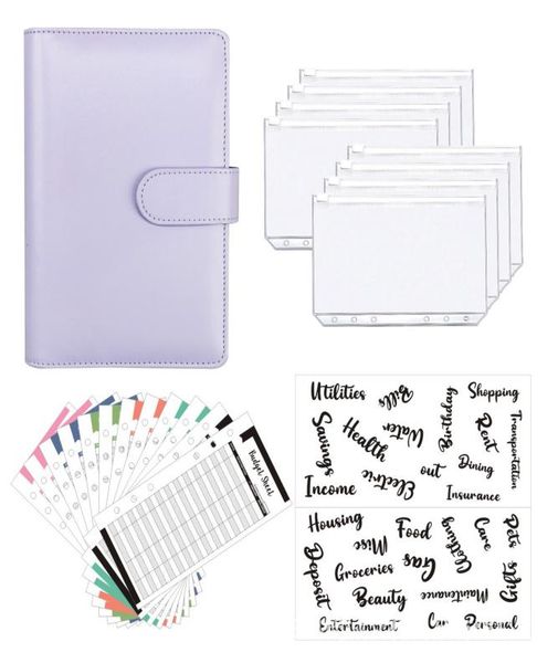 pu leather a6 notebook binder cash budget planner organizer 6 ring saving binder cover envelopes with inside accessories and book3738816, White
pu leather a6 notebook binder cash budget planner organizer 6 ring saving binder cover envelopes with inside accessories and book3738816, White