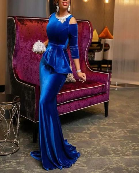 blue velvet long sleeves mermaid evening dresses jewel neck peplum prom gowns plus size sweep train formal dress4689865, Black;red
blue velvet long sleeves mermaid evening dresses jewel neck peplum prom gowns plus size sweep train formal dress4689865, Black;red