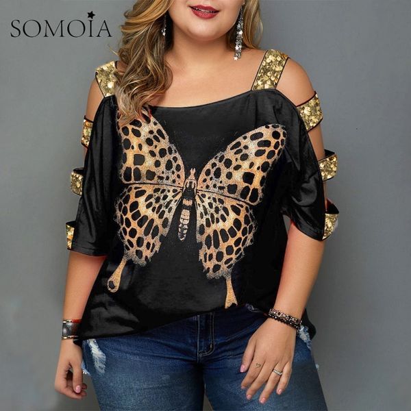 women's t-shirt somoia plus size woman for women off shoulder hollowed out sequin t-shirt female printing tee casual wholesale 5xl 230, White
women's t-shirt somoia plus size woman for women off shoulder hollowed out sequin t-shirt female printing tee casual wholesale 5xl 230, White