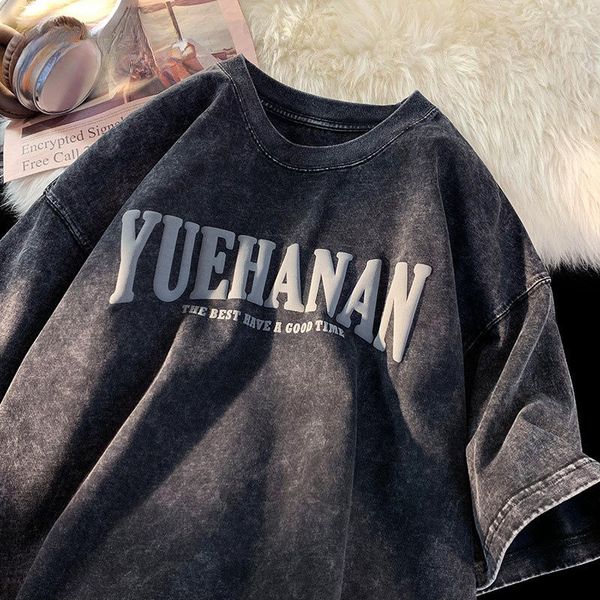 mens tshirts pure cotton washed old short sleeved tshirt men summer european and american trendy brand niche couple trend t shirt y2k 230717, White;black
mens tshirts pure cotton washed old short sleeved tshirt men summer european and american trendy brand niche couple trend t shirt y2k 230717, White;black