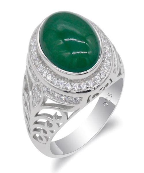 men ring with natural green agate stone 925 sterling silver vintage hollow design turkish elegant jewelry gifr for male women6951647, Golden;silver
men ring with natural green agate stone 925 sterling silver vintage hollow design turkish elegant jewelry gifr for male women6951647, Golden;silver