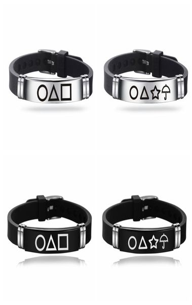 squid game stainless steel silcone bracelet chain pulsera christmas soldier triangle charm bracelets jewelry9500196, Black
squid game stainless steel silcone bracelet chain pulsera christmas soldier triangle charm bracelets jewelry9500196, Black