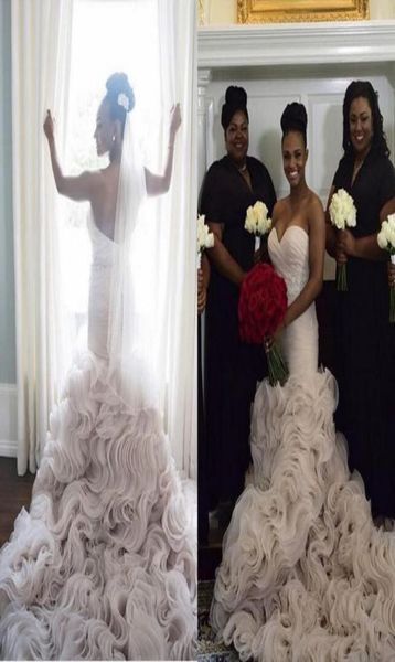 luxury organza ruffles bottom wedding dresses 2016 backless mermaid with beaded sash black girl amazing trumpet beach bridal gowns2301981, White
luxury organza ruffles bottom wedding dresses 2016 backless mermaid with beaded sash black girl amazing trumpet beach bridal gowns2301981, White