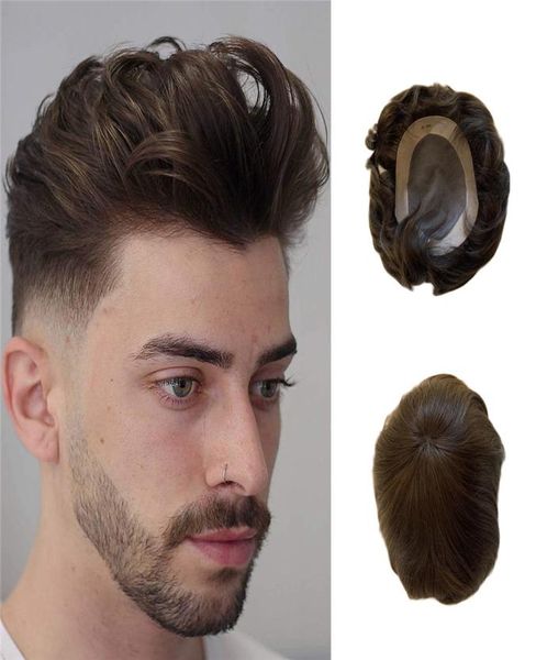 hair replacement systems mono lace pu indian remy hair toupee mens hair piece wig7879221, Black
hair replacement systems mono lace pu indian remy hair toupee mens hair piece wig7879221, Black