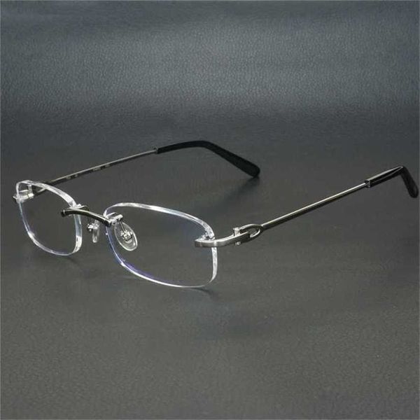 sunglasses 2023 designer metal square clear frames men women rimless glasses carter optical frame spectacles eyeglasses for computer 9011kaj, White;black
sunglasses 2023 designer metal square clear frames men women rimless glasses carter optical frame spectacles eyeglasses for computer 9011kaj, White;black