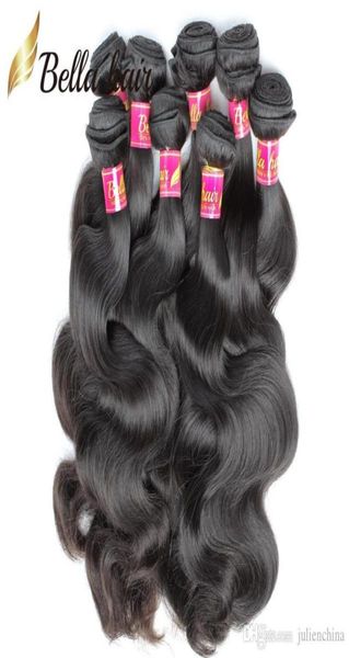 mix length 830 virgin peruvian human hair weave 4pcslot body wave extensions bella bundles7498787, Black
