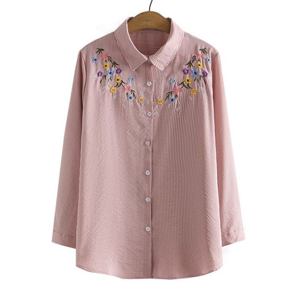 women's plus size t-shirt 4xl plus size shirts women spring chest embroidery flower loose long sleeve cotton blouses curve clothes 230, Black
women's plus size t-shirt 4xl plus size shirts women spring chest embroidery flower loose long sleeve cotton blouses curve clothes 230, Black