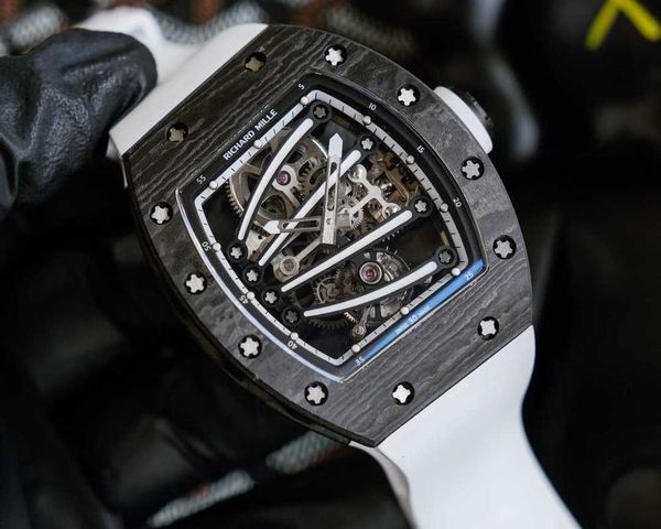 luxury mechanical rm059-01 active movement tourbillon sports watch carbon rm59 fiber case sapphire mirror 51.10x 43.10 x 15.20 sports watche, Slivery;black
luxury mechanical rm059-01 active movement tourbillon sports watch carbon rm59 fiber case sapphire mirror 51.10x 43.10 x 15.20 sports watche, Slivery;black