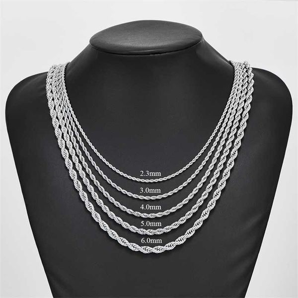strands 2.3mm 3mm 4mm 5mm 6mm stainless steel twisted rope chain necklace for men women 16 to 30 inches 230613, Black
strands 2.3mm 3mm 4mm 5mm 6mm stainless steel twisted rope chain necklace for men women 16 to 30 inches 230613, Black