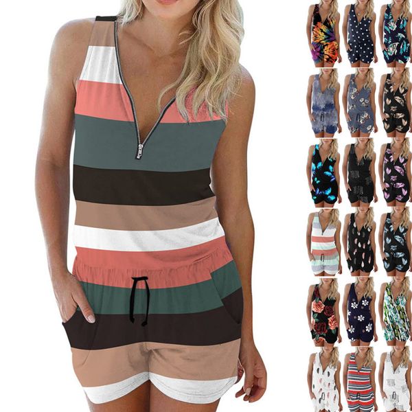 women's jumpsuits rompers women's sleeveless short sleeve bodysuit summer casual pocket super zipper color printing loose bodysuit, Black;white
women's jumpsuits rompers women's sleeveless short sleeve bodysuit summer casual pocket super zipper color printing loose bodysuit, Black;white