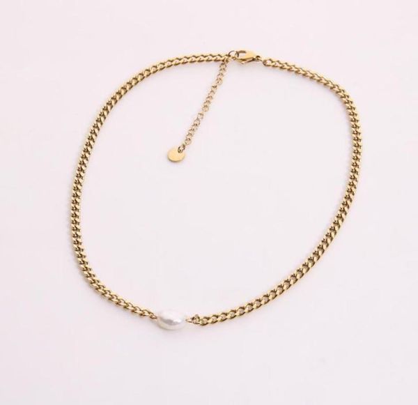 chokers 316l stainless steel gold plated link chain pearl choker necklace cuban curb for women gril trendy jewelry gift9465649, Golden;silver
chokers 316l stainless steel gold plated link chain pearl choker necklace cuban curb for women gril trendy jewelry gift9465649, Golden;silver