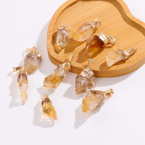 natural stone z pendant irregular citrine crystal raw stone charms diy necklace earrings accessory, Bronze;silver
natural stone z pendant irregular citrine crystal raw stone charms diy necklace earrings accessory, Bronze;silver