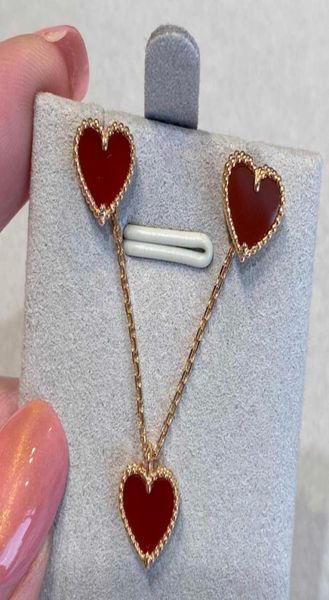 v gold luxurious quality heart pendant necklace with red agate for women engagement earring bracelet have stamp normal box ps807881283119, Golden
v gold luxurious quality heart pendant necklace with red agate for women engagement earring bracelet have stamp normal box ps807881283119, Golden