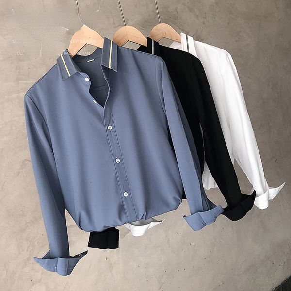 men's t shirts solid shirt men long sleeved shirts male korean comfortable blouses clothing casual loose classic single breasted h24 23, White;black
men's t shirts solid shirt men long sleeved shirts male korean comfortable blouses clothing casual loose classic single breasted h24 23, White;black