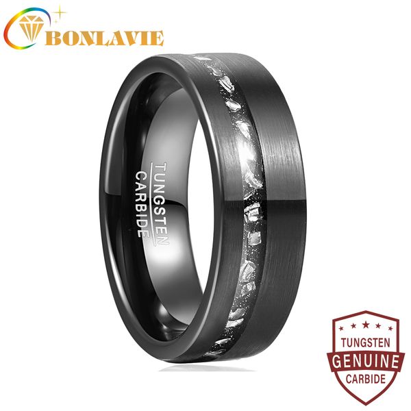 wedding rings bonlavie 8mm tungsten carbide ring black brushed ring gibeon meteorite fragments men's fashion wedding jewelry gift 23071, Slivery;golden
wedding rings bonlavie 8mm tungsten carbide ring black brushed ring gibeon meteorite fragments men's fashion wedding jewelry gift 23071, Slivery;golden