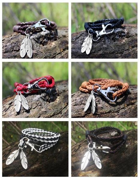 sleeve leather rope multilayer braided bracelet feather key chain leather bracelet fb023 mix order 20 pieces a lot beaded str3779362, Black
sleeve leather rope multilayer braided bracelet feather key chain leather bracelet fb023 mix order 20 pieces a lot beaded str3779362, Black