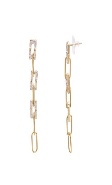 yoursfs fashion jewelry 18k gold plated hanging long chain zircon earrings woman christmas gift4839700, Silver
yoursfs fashion jewelry 18k gold plated hanging long chain zircon earrings woman christmas gift4839700, Silver