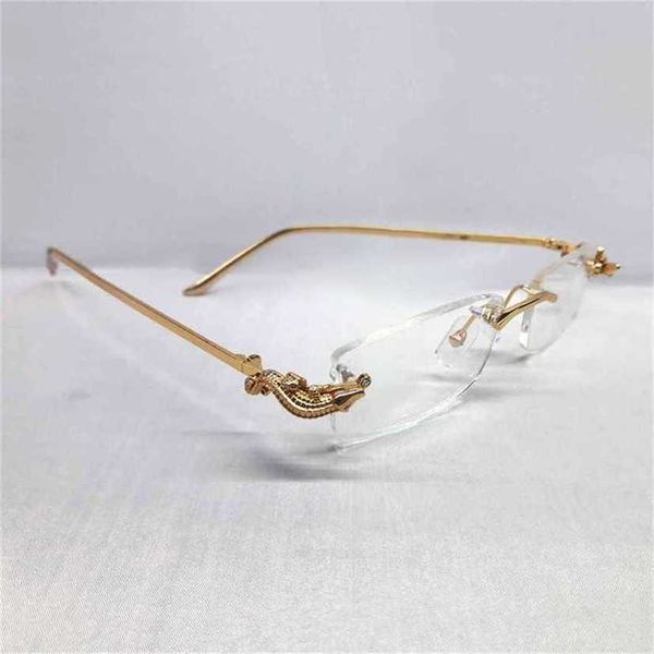 sunglasses 2023 designer luxury crocodile mens brand designer carter glasses woman rimless optical frame prescriptionkajia new, White;black
sunglasses 2023 designer luxury crocodile mens brand designer carter glasses woman rimless optical frame prescriptionkajia new, White;black
