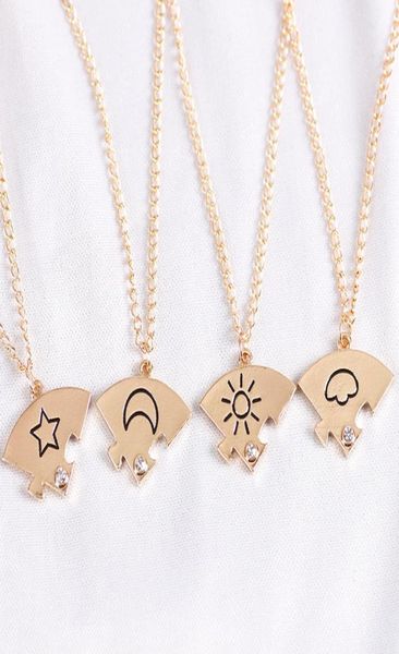 4piece set friend friendship necklace sun moon cloud and star inlaid rhinestone stitching bff pendant fashion jewelry gift6578896, Silver
4piece set friend friendship necklace sun moon cloud and star inlaid rhinestone stitching bff pendant fashion jewelry gift6578896, Silver