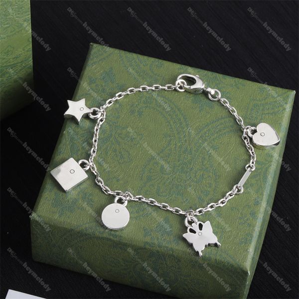 luxury butterfly charm bracelets star love pendant bracelet women silver letter stamps bracelets with box, Golden;silver
luxury butterfly charm bracelets star love pendant bracelet women silver letter stamps bracelets with box, Golden;silver