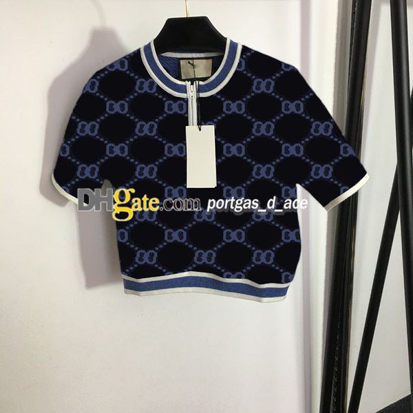 luxury women jumpers cropped women t shirt short sleeve letter jacquard knitted half zipper design shirts woman sweaters tees knits, Black
luxury women jumpers cropped women t shirt short sleeve letter jacquard knitted half zipper design shirts woman sweaters tees knits, Black