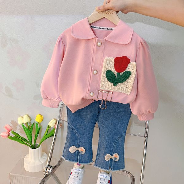 clothing sets spring baby girls clothing sets kids floral cardigan jeans 2 pcs suits infant casual clothes outfits children costume 230717, White
clothing sets spring baby girls clothing sets kids floral cardigan jeans 2 pcs suits infant casual clothes outfits children costume 230717, White