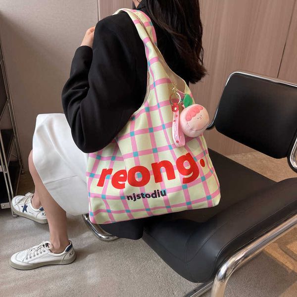 2023ins letter pink plaid minimalist design commuter student large capacity canvas tank tote bag women's bag
2023ins letter pink plaid minimalist design commuter student large capacity canvas tank tote bag women's bag