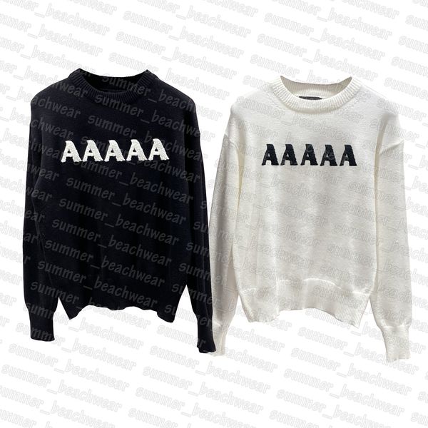 women designer knits letter embroidered knitted crew neck knitwear autumn winter pullover, White
women designer knits letter embroidered knitted crew neck knitwear autumn winter pullover, White